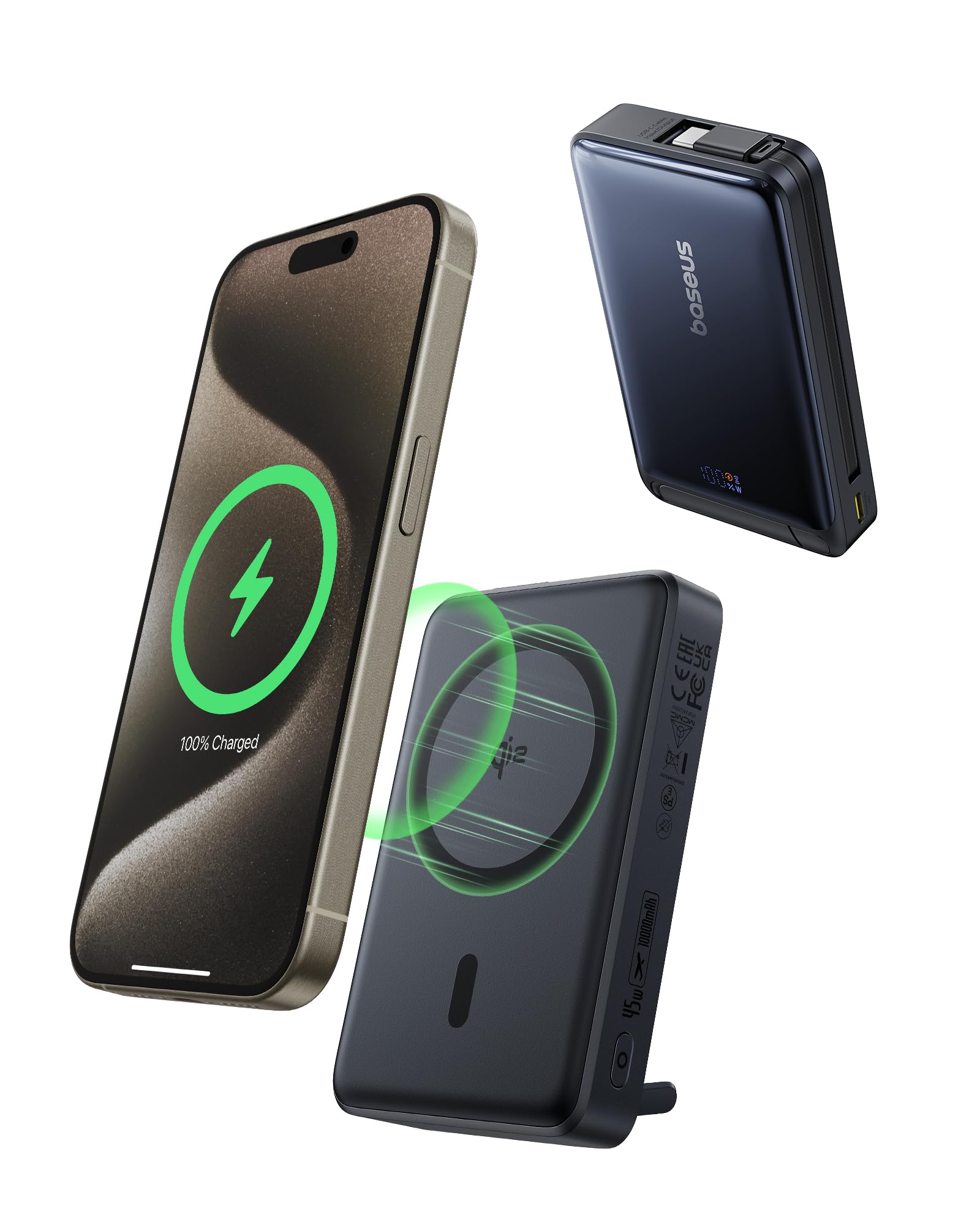 Amazon | 「VGP2025 受賞」 Baseus Nomos Qi2 モバイルバッテリー 45W